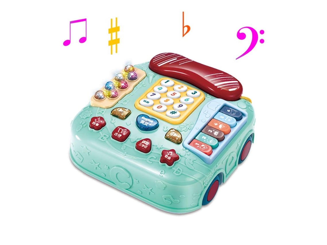 Ats-juguete Teléfono Musical Para Bebés 5 En 1 Coche De Arrastre Juguete Teléfono Con Música Para Navidad Año Nuevo