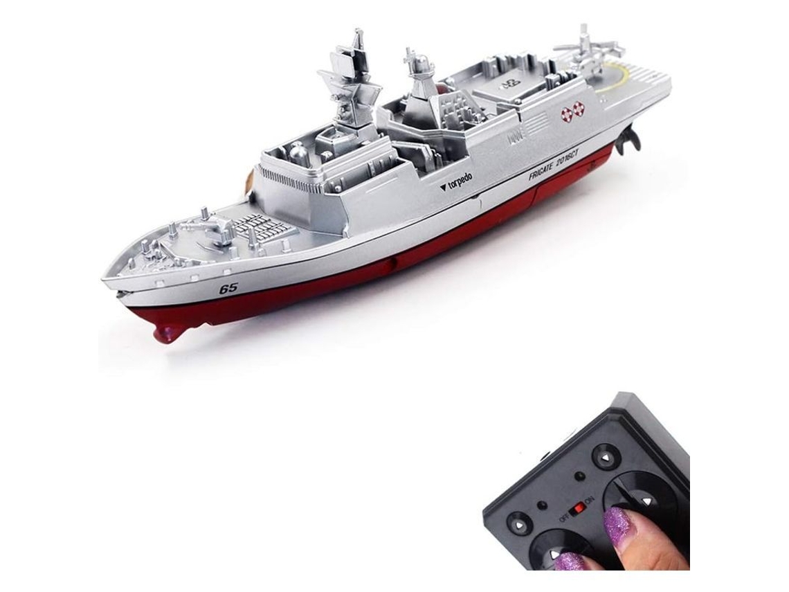 Barco De Juguete Teledirigido, Modelo Eléctrico, Rápido, Regalo De Cumpleaños Para Niños, Color Plata.