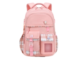 Mochila escolar con diseño de dibujos animados, mochila grande para portátil, mochila transpirable para estudiantes adolescentes, rosa, talla L