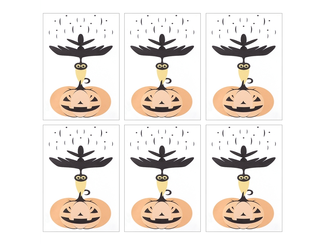 6 Pegatinas Autoadhesivas De Halloween Para Inodoro, Pared Decorativa, Ventana 30x20cm