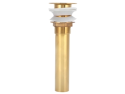 Tapón de desagüe para lavabo de baño dorado (sin orificio)
