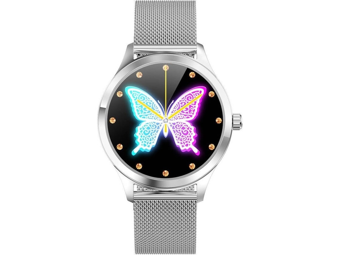 Reloj deportivo para mujer con resistencia al agua IP67, medición de presión arterial y frecuencia cardíaca para Android e iOS (plata) Bestvite