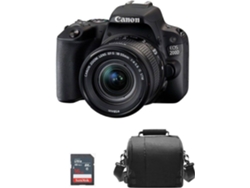 Kit Cámara Réflex CANON EOS 200D EF-S 18-55mm F4-5.6 IS STM + bolsa + 16 GB