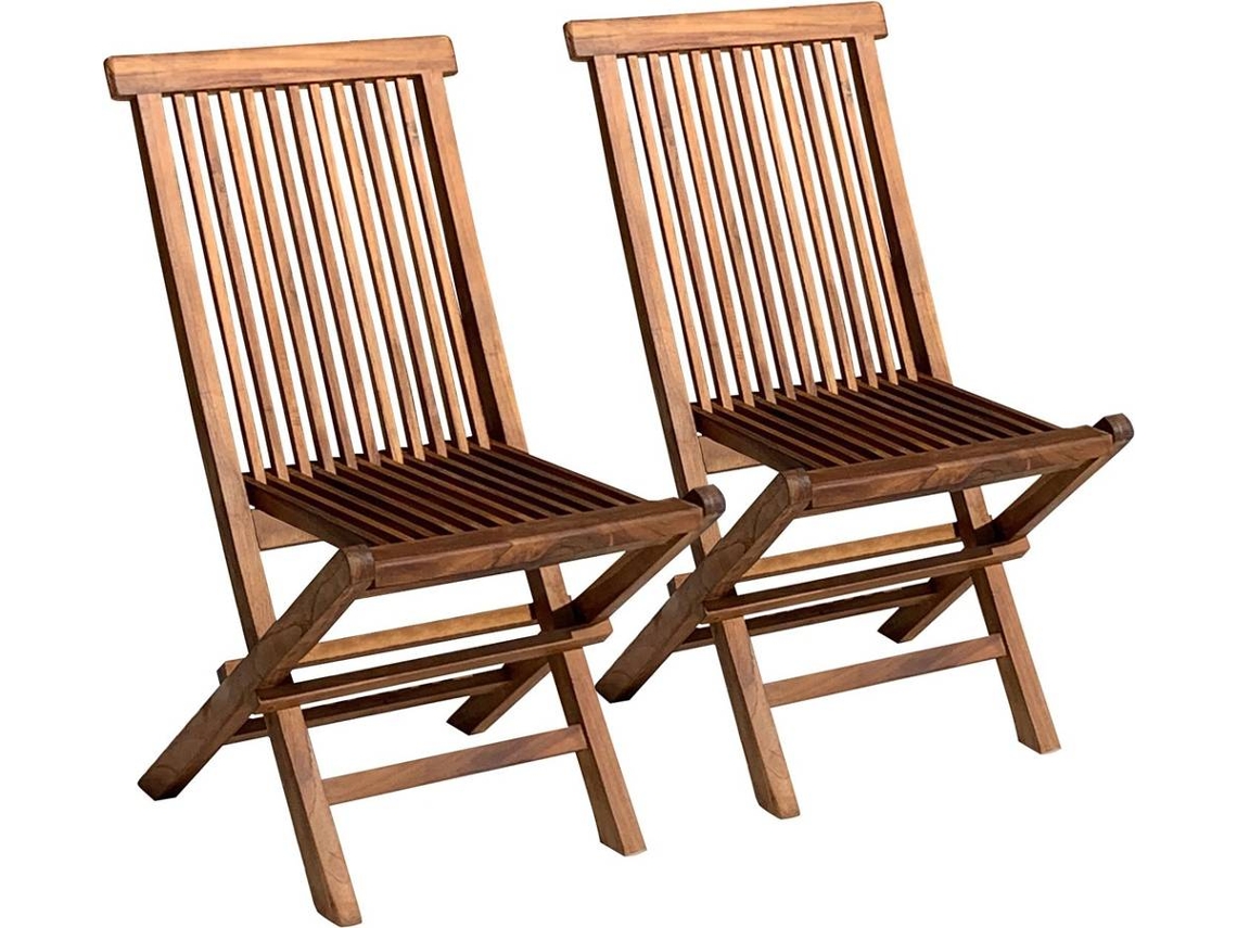 Sillas BENEFFITO Salento (Castaño - Madera Teca - 45 x 40 x 90 cm)