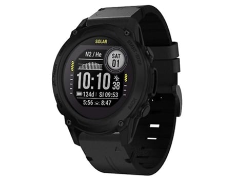 Correa De Reloj Inteligente Para Garmin Descent G1, Correa De Reloj Negra Con Hebilla De Acero Y Cuero De 22Mm VENISYMLIS