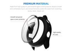 Caja Protectora Para Samsung Galaxy Watch Active 2 40mm Con Pantalla De Vidrio Templado