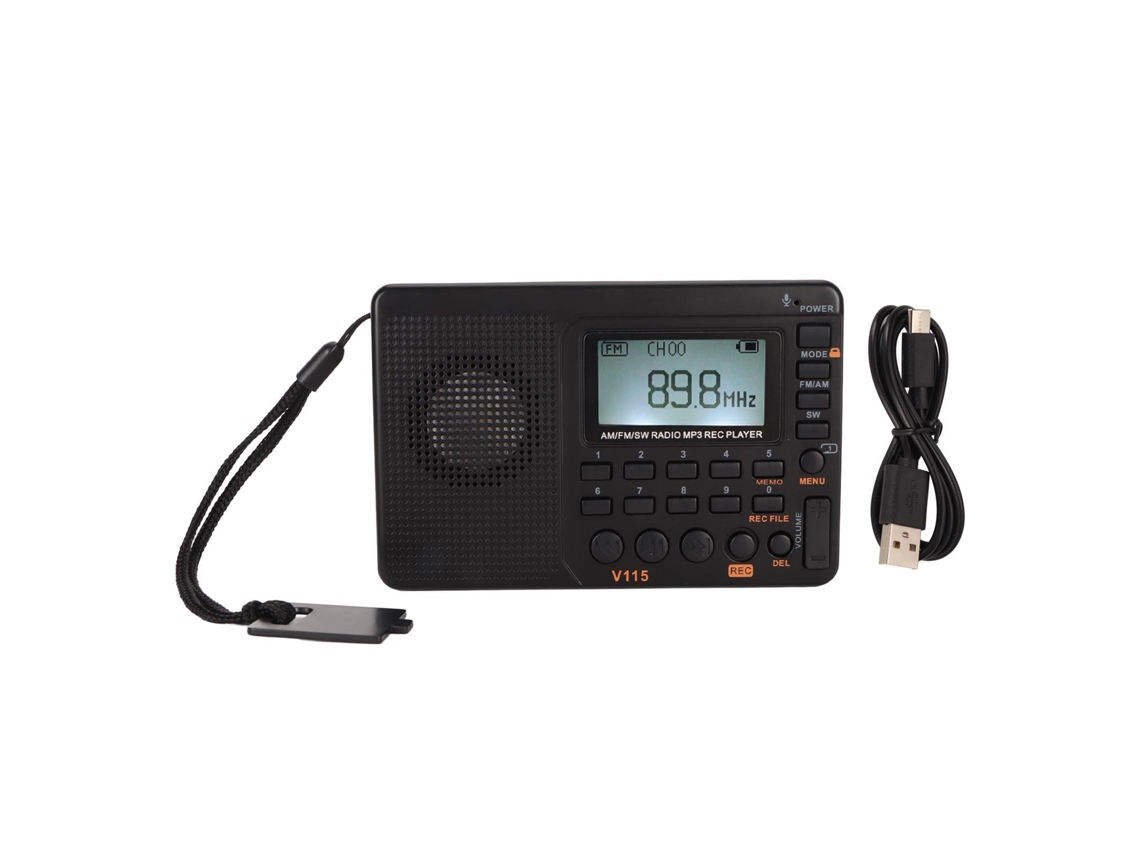 2026-radio Grabadora De Banda Completa Fm Am Reproductor Mp3 Con Pantalla Lcd Y Batería Integrada