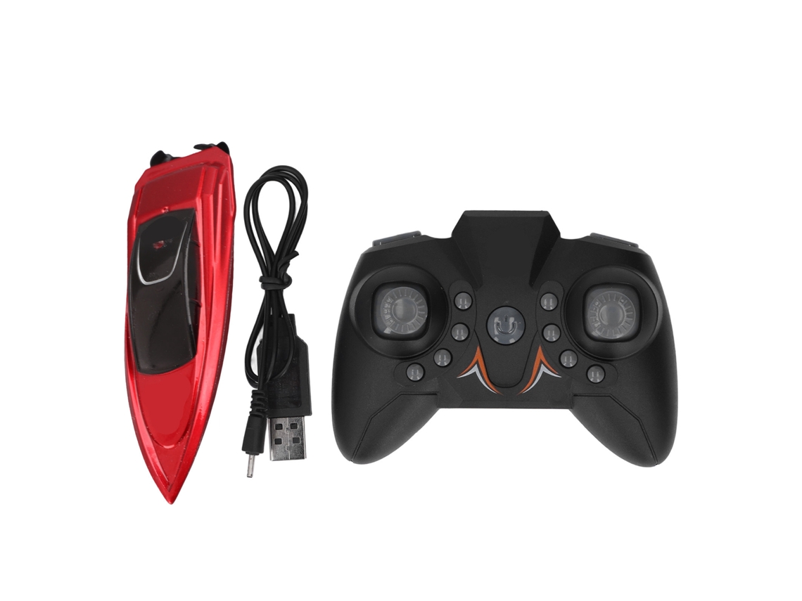 Mini Barco Eléctrico De Juguete Con Control Remoto Usb De Alta Velocidad 2.4g, Color Rojo.
