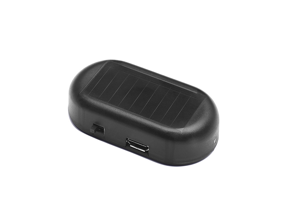 Luz Anti Roubo Solar Montada Veículo Alarme Intermitente Simulado Luz Led Interior Carro Vermelha