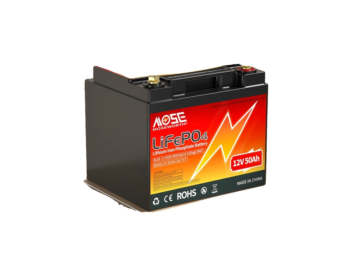 Batería Lifepo4 de ciclo profundo, alto rendimiento y seguridad, 12 V, 50 Ah, OEM