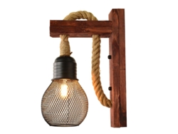 1 lámpara de pared de madera. ALLINLESS