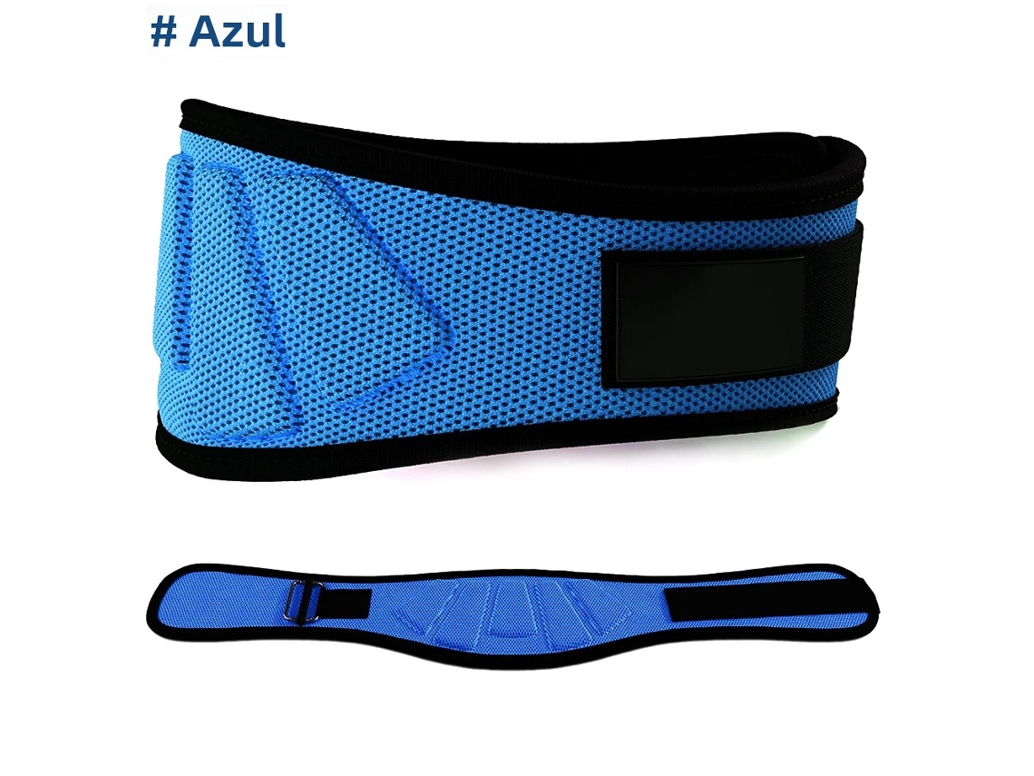 (azul M) Cinturón De Levantamiento De Pesas, Que Proporciona Soporte Lumbar Y De Espalda Para Entrenamientos En El Gimnasio.