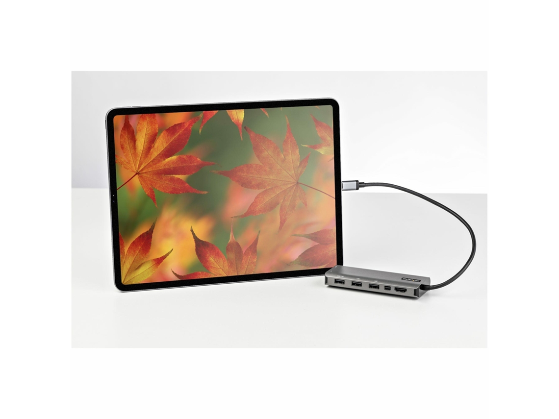 Startech.Com Usb C Usb-C a HDMI Multiport Adapter o 4K 60Hz Mini Displayport Fuente de alimentación 4K 60Hz Passthrough 4 puertos 10Gbps Usb Hub Mini USB Type-C Dock con cable adjunto de 30 cm