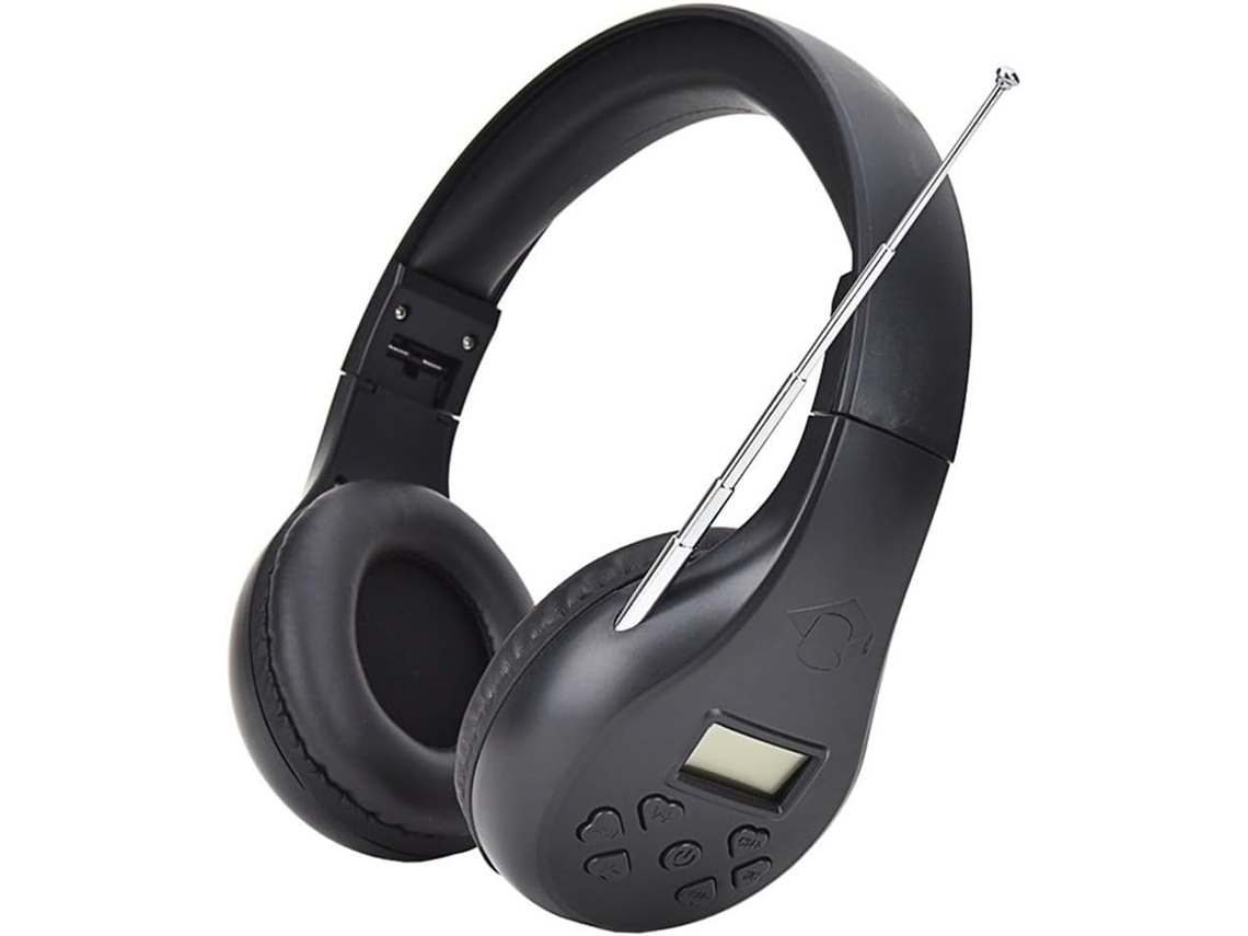 Auriculares Portátiles Con Radio Fm Para Conferencias Multilingües, Ajustables Para Cualquier Usuario (negro)