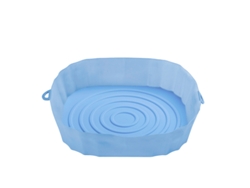 Assadeira de Silicone para Air Fryer Diâmetro Inferior de 18 Cm-Azul GERTIZ