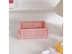 Mini caja de almacenamiento plegable, caja de almacenamiento de plástico para oficina