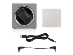 Cargador Automático Silencioso Para Relojes Mecánicos Con Pantalla Y Compartimento De Almacenamiento - Gris