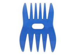 Pente de cabelo unissex feito à mão em plástico com dentes largos, azul, modelo 2026.