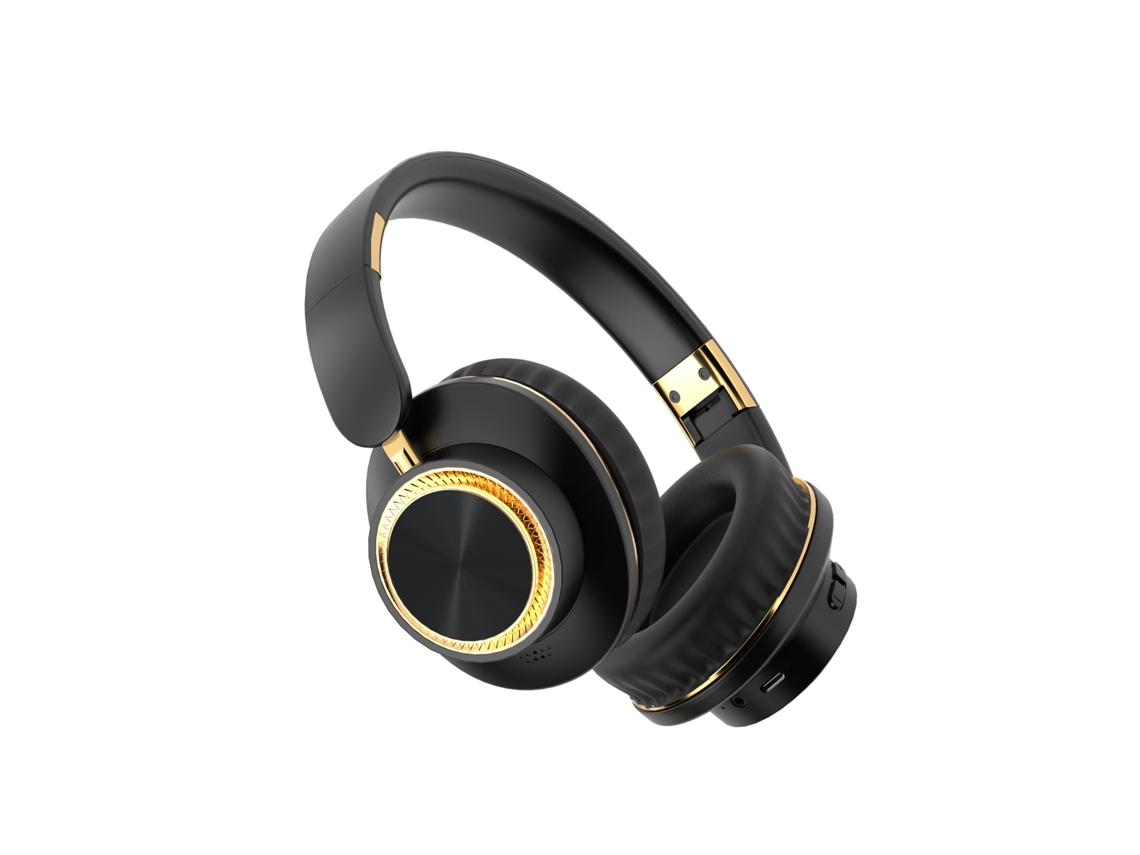 Auriculares Inalámbricos Bluetooth (negros), Plegables, Con Graves Potentes Y Sonido Estéreo Rgb De Alta Fidelidad.