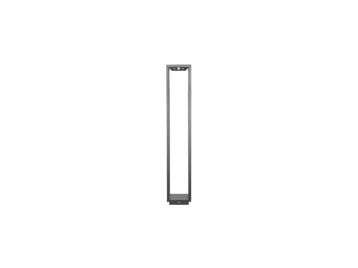 Farol Solar Led Gris Oscuro Para El Hogar, 100 Cm, 2,2 W, Batería Ip54, Color Zafferano