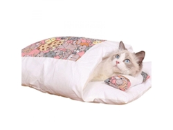 2026-7220-ropa De Cama Para Gato Tipo Cueva Abratible Invierno Caliente Material Seguro Para Mascotas Pequeñas M B