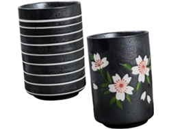 Juego 2 Tazas Cerámica Retro, 300 Estilo Japonés, Vaso Agua Vintage, Diseño Asa, Para Cocina Sala