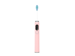 Cepillo de dientes eléctrico para adultos con cepillado oscilante y 5 cepillos. Recargable, resistente al agua, protege las encías. Color rosa. Sfushos