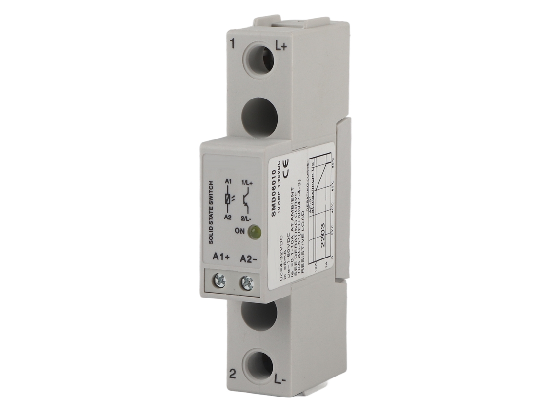 Módulo De Relé De Estado Sólido Slim Dinrail 432vdc Control 160vdc Monofásico Smd06010