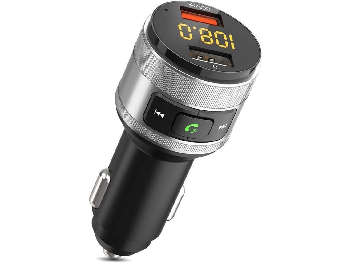 Adaptador De Radio Inalámbrico Bluetooth Fm Para Coche Qc3.0, Reproductor De Música Manos Libres Y Compatible Con Unidades Usb.