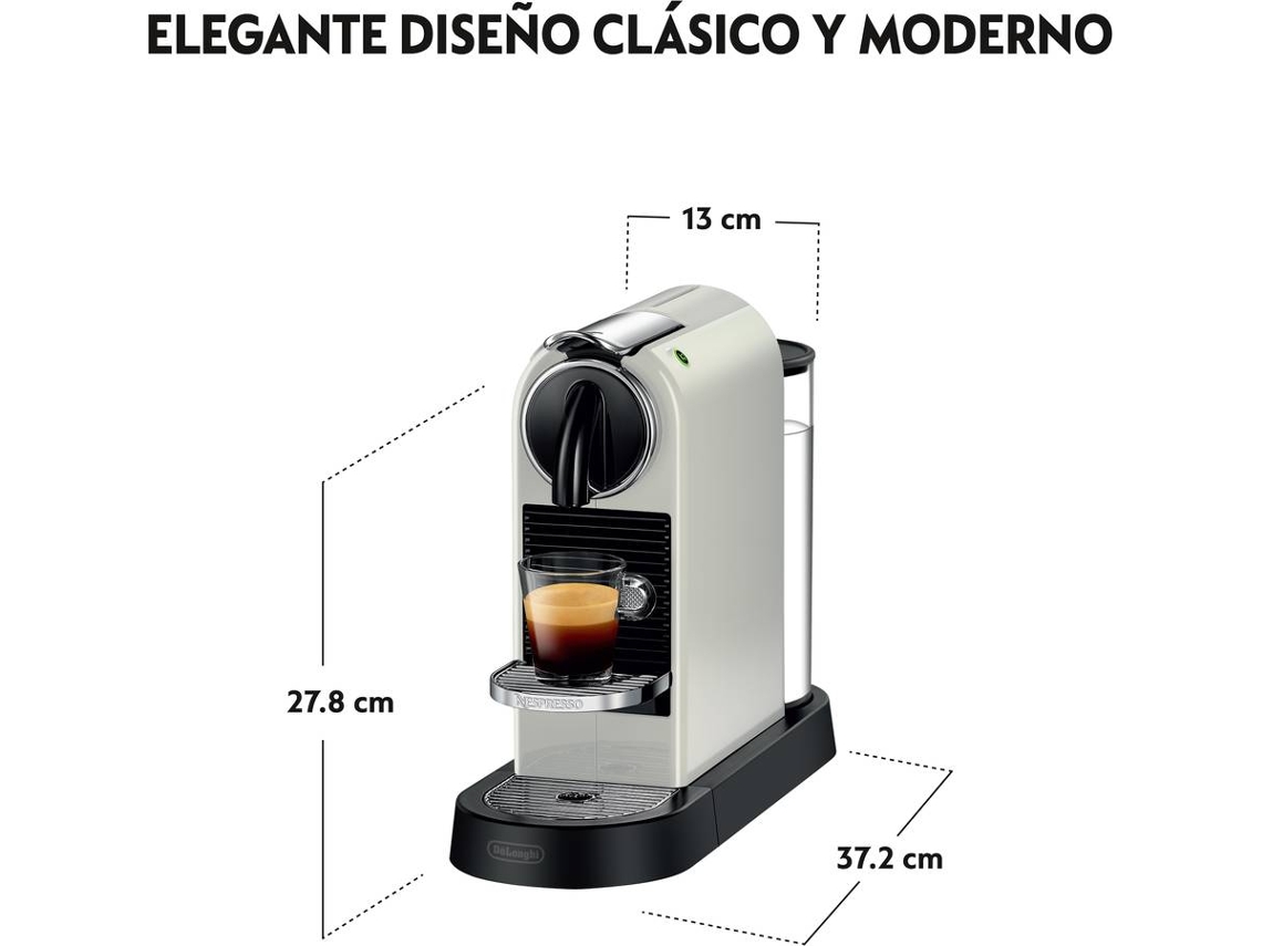 Cafetera de Cápsulas DELONGHI Nespresso CitiZ EN167CW Blanco