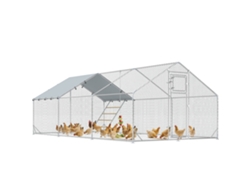 Gallinero Metálico De 3x6 M Con Percha Y Comedero, Con Tapa Galvanizada.