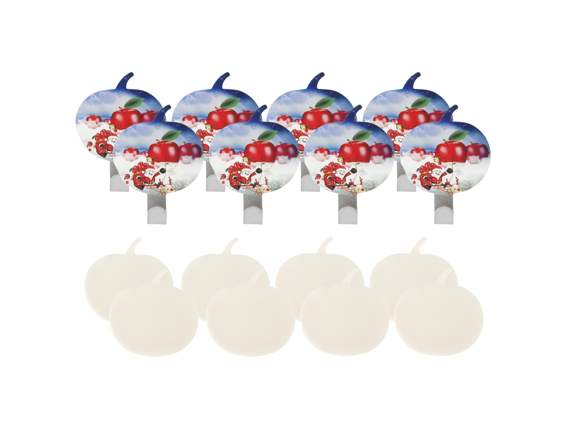 8 Ganchos Autoadhesivos Con Forma De Manzana (no Requieren Perforación) Para Pared, Cocina Y Baño.