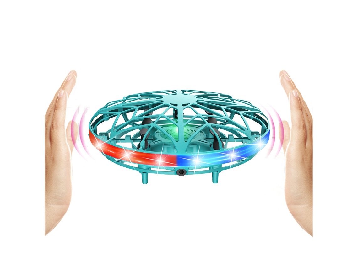 Drone OVNI com Detecção de Gestos e Luzes LED Giratórias de 360° Brinquedo de Voo
