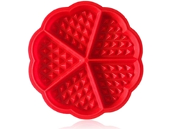 Molde De Silicona Antiadherente Para Gofres, Ideal Para Recetas De Gofres Y Desayunos De Slimming World, Color Rojo.