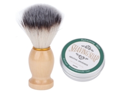 Set de 2 piezas de jabones para el cuidado de la barba de 60 g con aroma a menta para hombres. Suaviza la barba. Incluye jabón y cepillo.