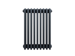 Radiador horizontal de 4 columnas, 600x425 mm - Gris antracita, acero al carbono de 1,5 mm, 523 W, alta eficiencia, fácil instalación.
