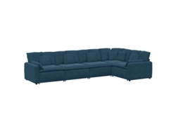 Maison Exclusive - Sofá Modular Con Cojines De Terciopelo Azul