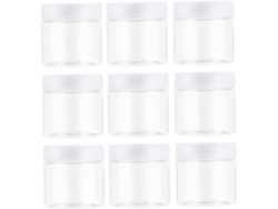 De 12 Potes Cosméticos Com Tampas, Recipientes De Plástico Transparente Para Cremes E Loções