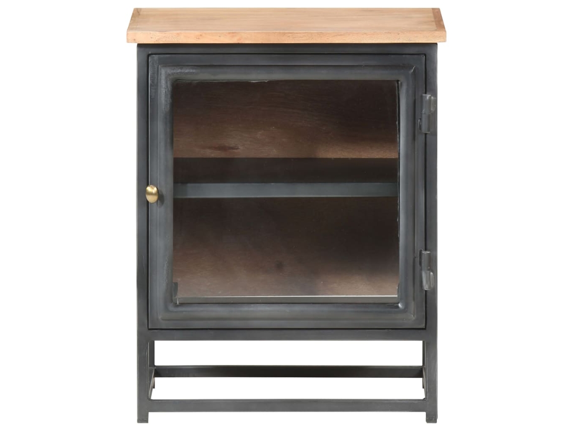 Maison Exclusive - Mesita De Noche De Madera Maciza De Acacia Gris 40x30x50 Cm