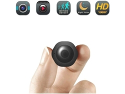 Mini cámara espía 1080P HD inalámbrica con visión nocturna y detección de movimiento para bebés, hogar y oficina, color negro Bestvite