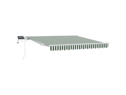 Maison Exclusive - Toldo Retráctil Manual Verde Y 350 X 250 Cm Tela Y Acero