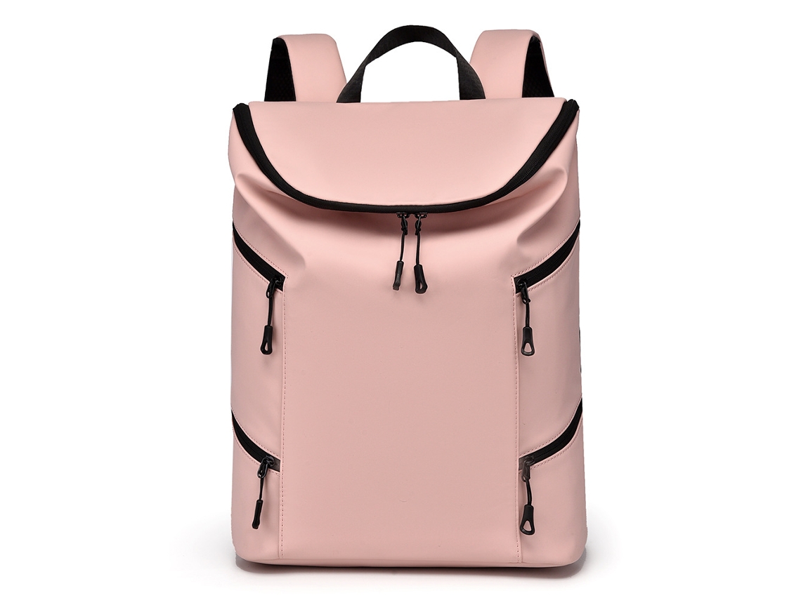 Mochila Enrollable Impermeable Henten Home Para Portátil De 15,6" - Rosa
