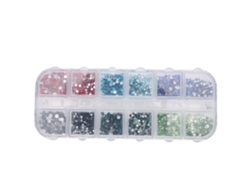 Rebe-12 Diamantes de imitación para decoración de uñas, decoraciones de uñas DIY, purpurina, cuentas, herramientas de manicura 6