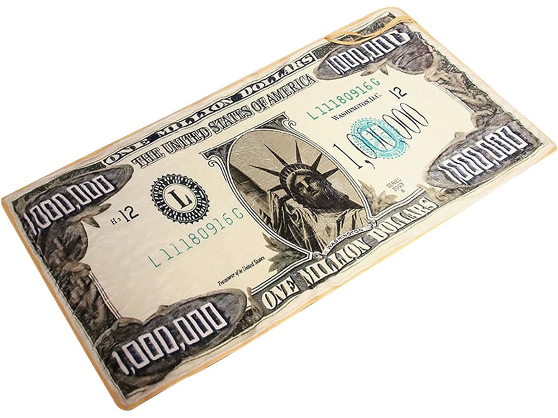 Manta Con Un Millón De Dólares, Dinero En Efectivo, Cálida Y Acogedora Estampado 1 Decoración Cama,