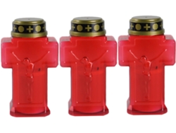 Velas Eléctricas Decorativas Sin Llama En Forma De Cruz, Juego De 3 Piezas Para Cementerio.