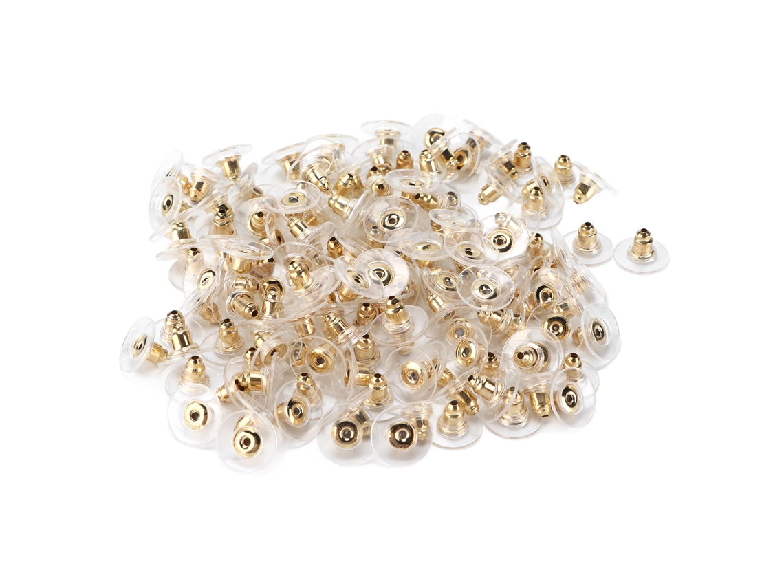 200 Piezas De Cierres De Silicona Transparente Para Pendientes, Tornillos Para Manualidades Y Accesorios De Joyería.