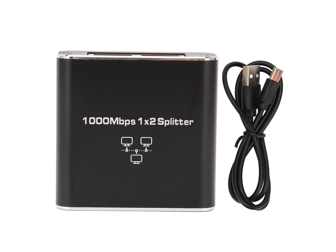 Divisor De Cabo Ethernet 1000mbps 1 Para 2 Rj45 Compatível Com Cat5 Cat5e Cat6 Cat7 Gigabit