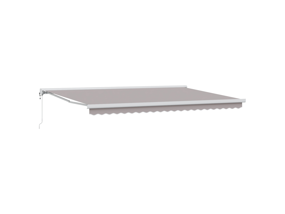 Toldo Retráctil Automático Gris Claro Vidaxl Gris Claro Poliéster