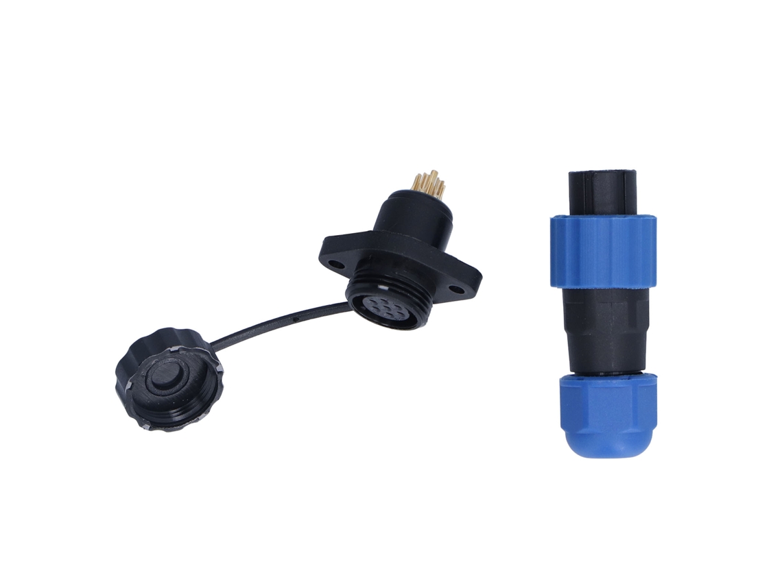 Omni-conector De Alimentación Aérea Industrial Impermeable Ip68, Enchufe Y Toma, Montaje Flange, Sp137, 250v 5a
