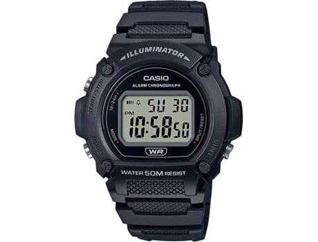 Reloj Digital CASIO Hombre (Acero y Resina - Negro)